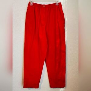 Vintage Karen Scott Red Pants with Elastic Waist,‎ Size 6P